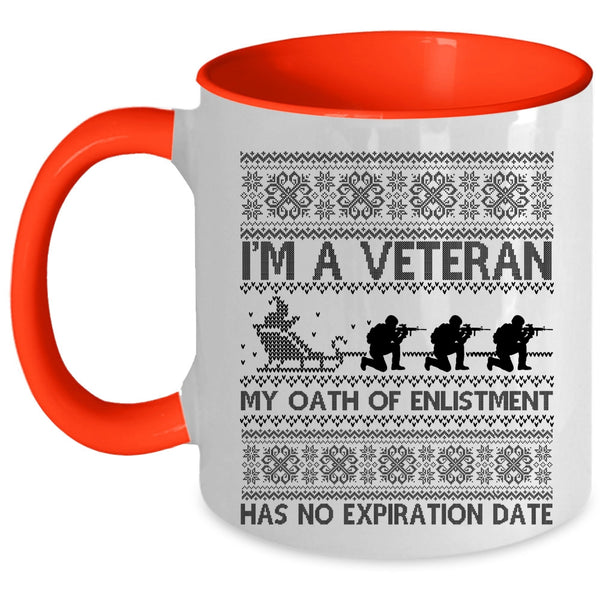 Christmas Gift For Veteran Coffee Mug, I'm A Veteran Accent Mug