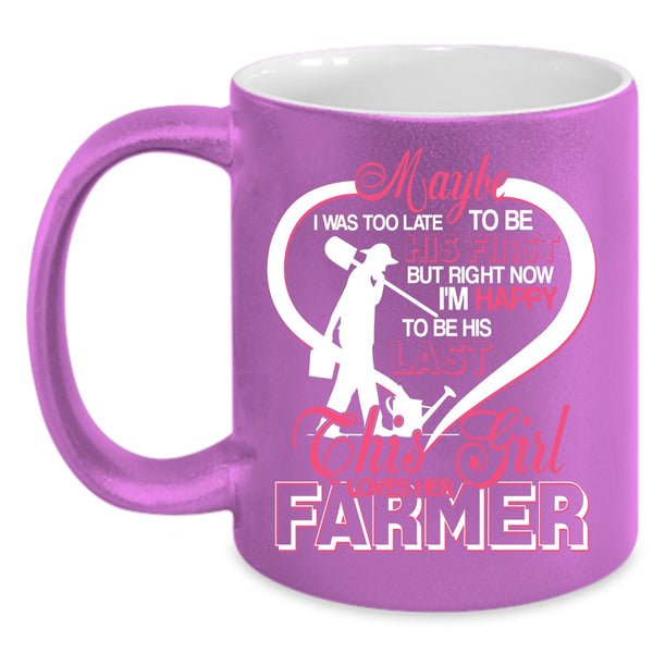 This Girl Loves Her Farmer Coffee Mug, Cute Love Coffee Cup