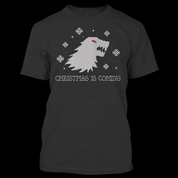 A black t-shirt with the shopify logo