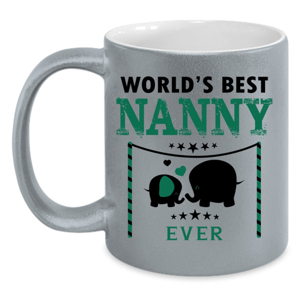 I Love My Nanny Coffee Mug, World's Best Nanny Ever Accent Mug