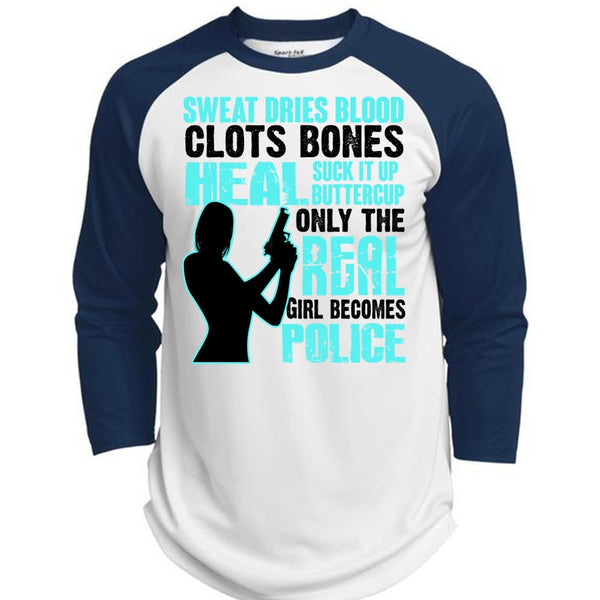 Only The Real Girl Becomes Police T Shirt, I Love Police T Shirt, Awesome T-Shirts  (Polyester Game Baseball Jersey)