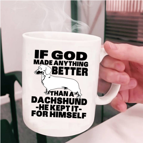 Gift For Dog Lovers Coffee Mug, Cute Dachshund Cup