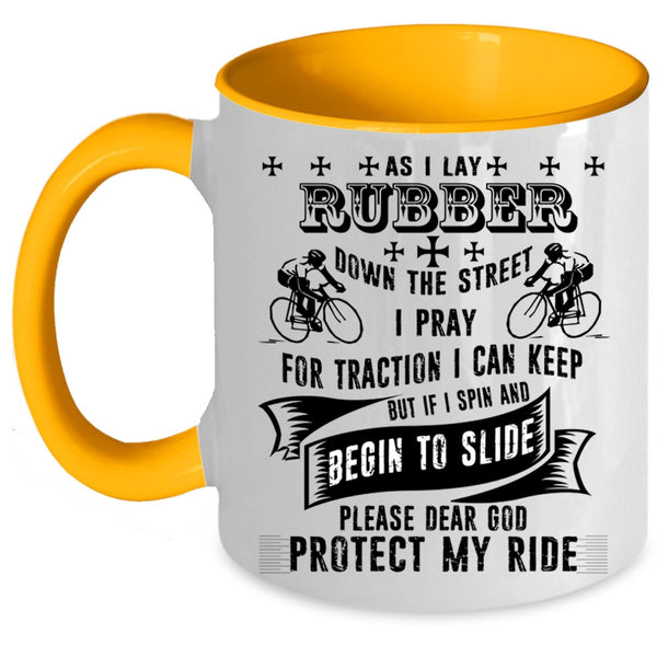 Cool Gift For My Son Coffee Mug, Protect My Ride Accent Mug