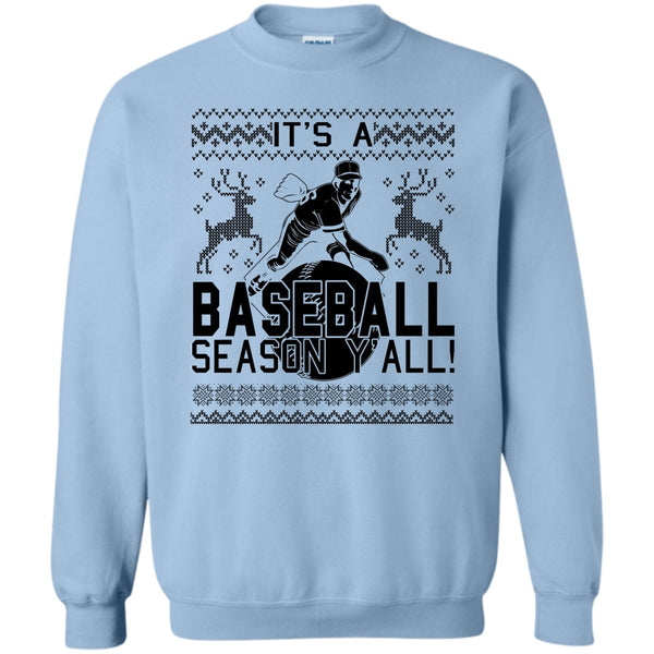 Merry Christmas Gift T Shirt, It's A Baseball Season Y'all Sweatshirt