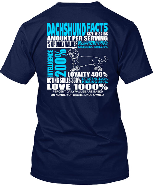 Dachshund Facts T Shirt, Dachshund Owned T Shirt
