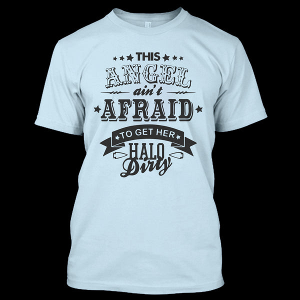 A black t-shirt with the shopify logo