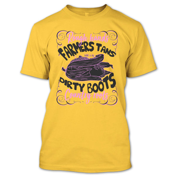 Rough Hands Farmers Tans T Shirt, Coolest Farmer T Shirt