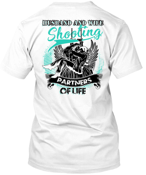 A black t-shirt with the shopify logo