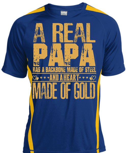 A Real Papa T Shirt, Backbone Made Of Steel T Shirt, Cool Shirt