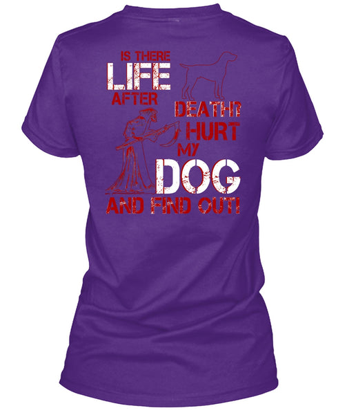 Hurt My Dog And Find Out T Shirt, Is There After Death T Shirt
