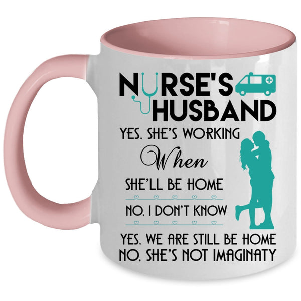 Awesome Nurse's Husband Coffee Mug, Nurse's Husband Accent Mug