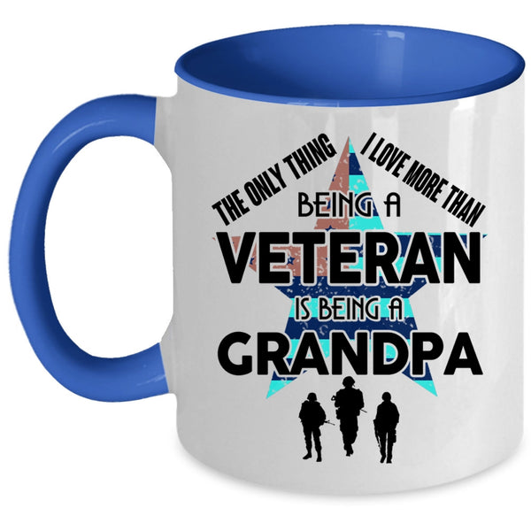 Being A Grandpa Coffee Mug, I Love Being A Veteran Accent Mug