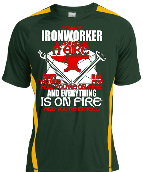 Being An Ironworker T Shirt, Like Riding A Bike T Shirt, Cool Shirt