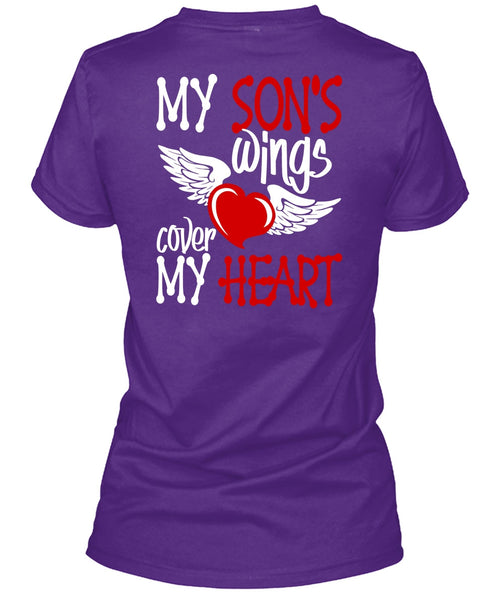My Son's Wings Cover My Heart T Shirt, Being A Son T Shirt