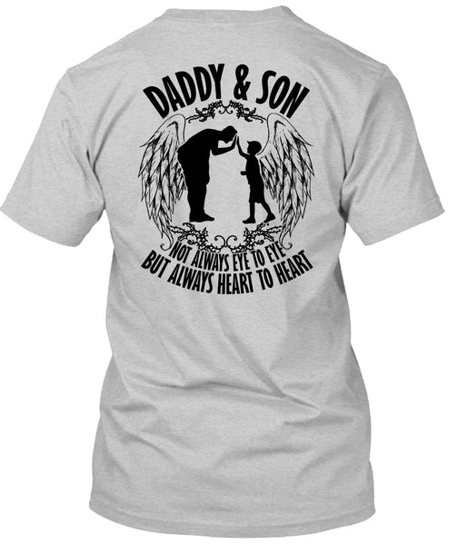 Daddy And Son Not Always Eye To Eye T Shirt, I Love Papa T Shirt
