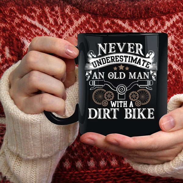 An Old Man With A Dirt Bike Coffee Mug, Cool Grandpa Coffee Cup