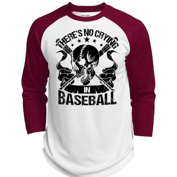 There's No Crying In Baseball T Shirt, I Love Baseball T Shirt, Awesome T-Shirts  (Polyester Game Baseball Jersey)