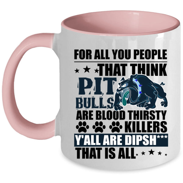 Lovely Pit Bull Lovers Coffee Mug, Cute Pitbulls Accent Mug