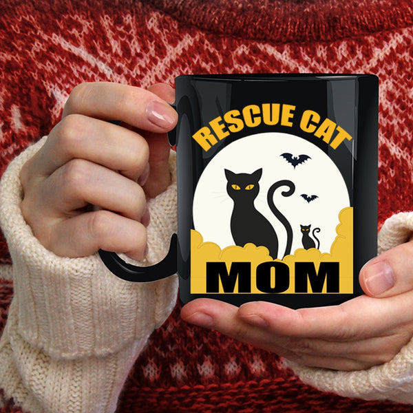 Rescue Cat Mom Coffee Mug, Best Gift For Mom Coffee Cup
