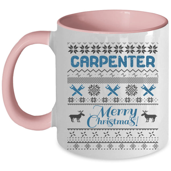 Merry Christmas Coffee Mug, Carpenter Accent Mug