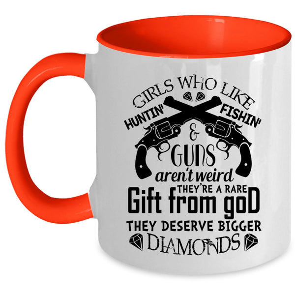 Awesome Girls Coffee Mug, Hunting And Fishing Accent Mug