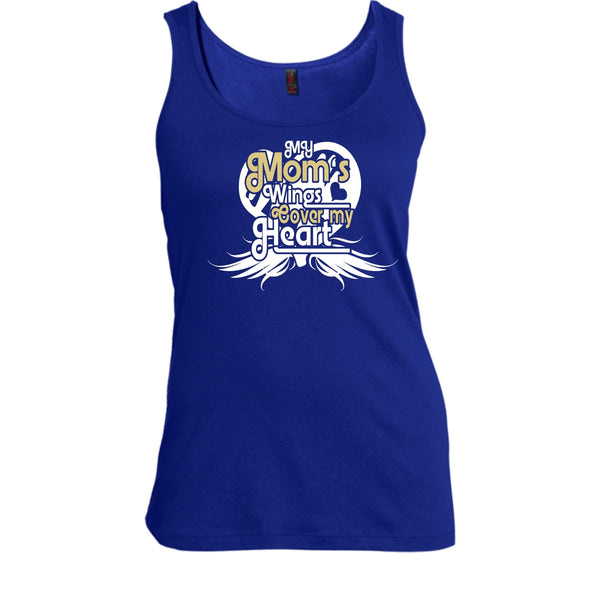 My Mom's Wings T Shirt, Mom's Wings Cover My Heart Tank Top