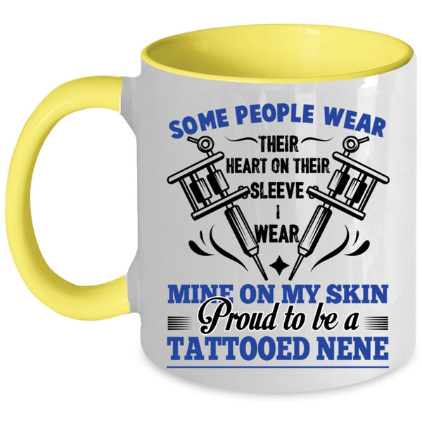 Cool Tattooed Coffee Mug, Proud To Be A Tattooed Nene Accent Mug