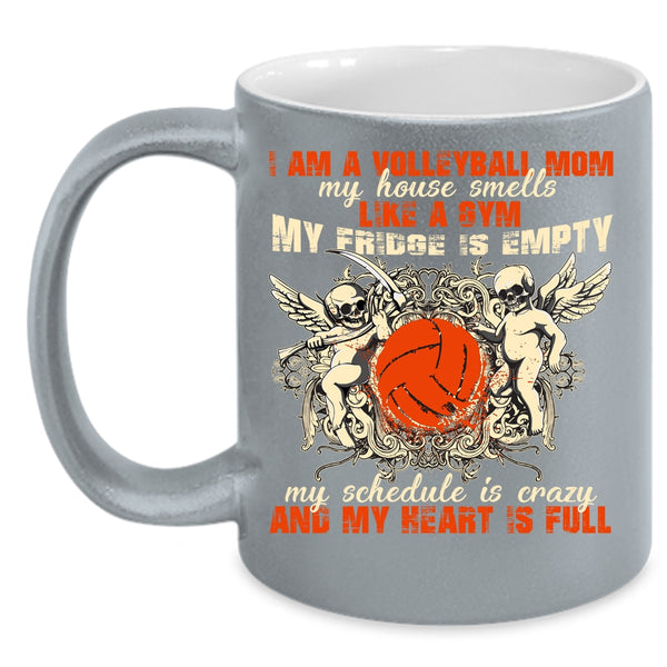 I Am A Volleyball Mom Coffee Mug, Cool Gift For Mom Coffee Cup