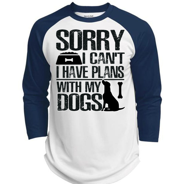 I Have Plans With My Dogs T Shirt, I Love My Dog T Shirt, Awesome T-Shirts  (Polyester Game Baseball Jersey)