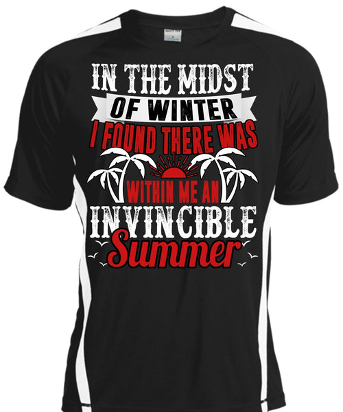 A black t-shirt with the shopify logo