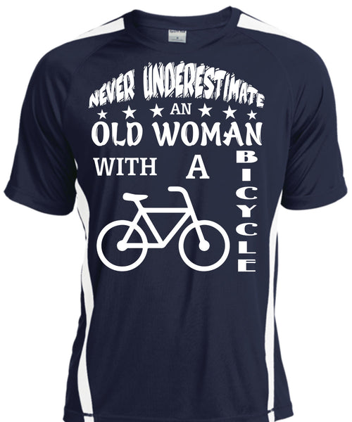 Never Underestimate An Old Woman With A Bicycle T Shirt, I Love Biker T Shirt, Cool Shirt