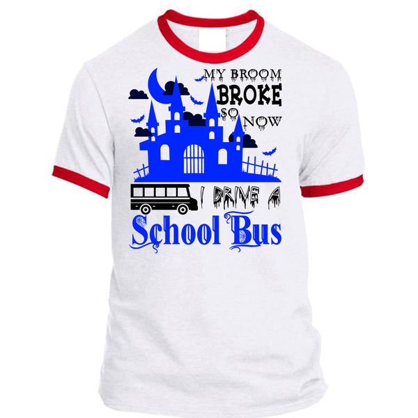 My Broom Broke So Now I Drive A School Bus T Shirt, Wait For Halloween T Shirt, Awesome T-Shirts