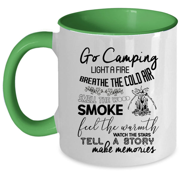 Breathe The Cold Air Coffee Mug, Go Camping Accent Mug