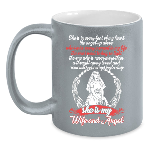 She Is My Wife And Angel Coffee Mug, Cool Husband Coffee Cup