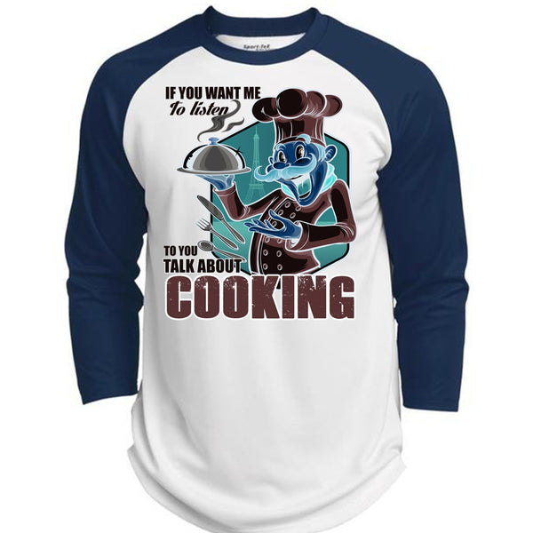 Talk About Cooking T Shirt, I Love Chef T Shirt, Awesome T-Shirts  (Polyester Game Baseball Jersey)