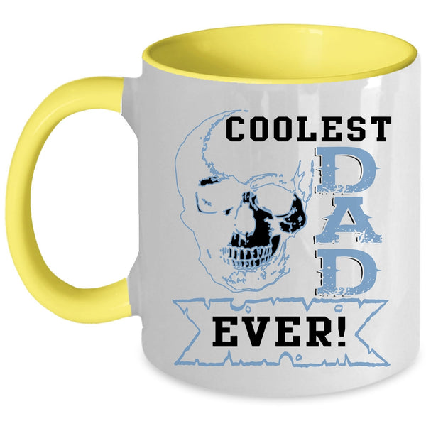 Cool Gift For Dad Coffee Mug, Coolest Dad Ever Accent Mug