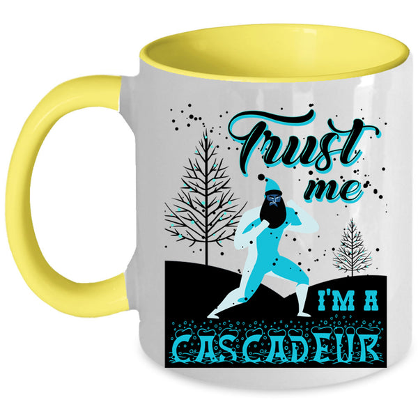 Cute Christmas Coffee Mug, I'm A Cascadeur Accent Mug