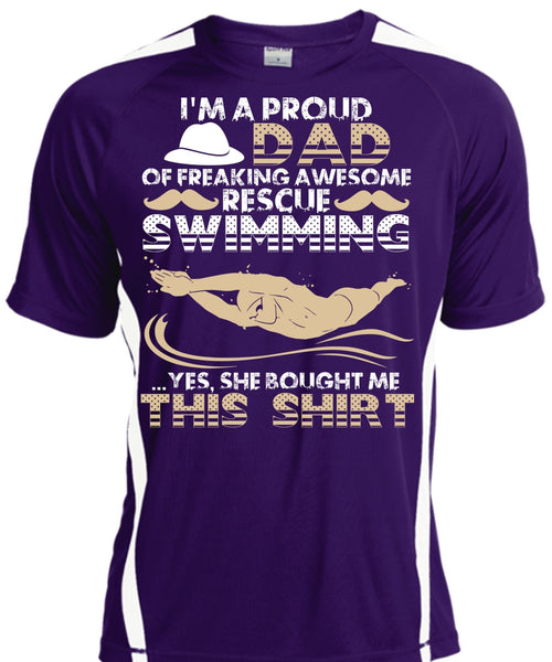 I'm A Proud Dad T Shirt, I Love Swimming T Shirt, Cool Shirt
