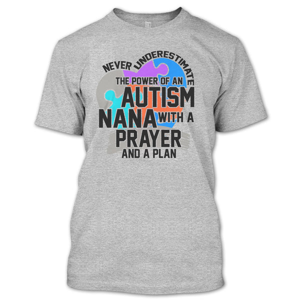 Never Underestimate T Shirt, Coolest Autism Nana T Shirt