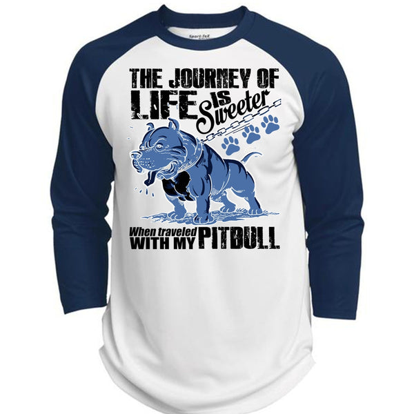 Traveled With My Pit Bull T Shirt, I Love Pit Bull T Shirt, Awesome T-Shirts  (Polyester Game Baseball Jersey)