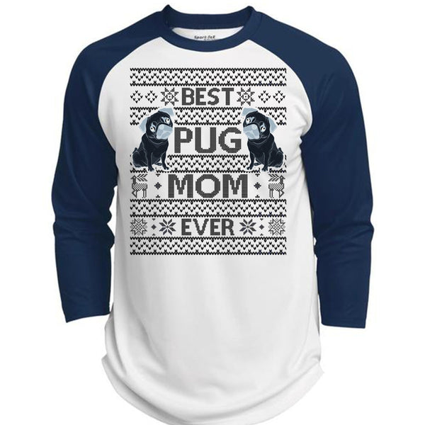 Best Pug Mom Ever T Shirt, I Love My Dog T Shirt, Awesome T-Shirts  (Polyester Game Baseball Jersey)