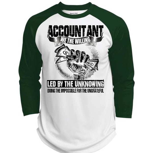 Accountant We The Willing Led T Shirt, I Love Accountant T Shirt, Awesome T-Shirts  (Polyester Game Baseball Jersey)