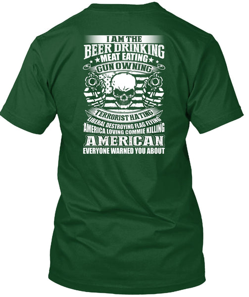 Meat Eating Gun Owning T Shirt, American T Shirt