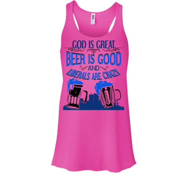 God Is Great T Shirt, Coolest Beer Drinker Tank Top