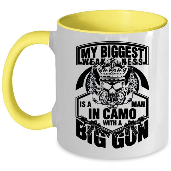 Big Gun Coffee Mug, My Biggest Weaknees Is A Man Accent Mug