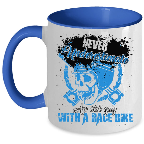 Awesome Race Biker Coffee Mug, An Old Guy With A Race Bike Accent Mug