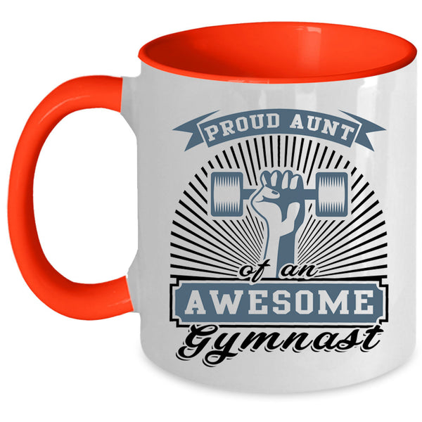 Awesome Gymnast Coffee Mug, Proud Aunt Of An Awesome Gymnast Accent Mug
