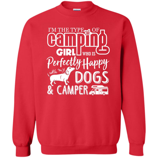Happy With My Dogs & Camper T Shirt, Coolest Camper Sweatshirt