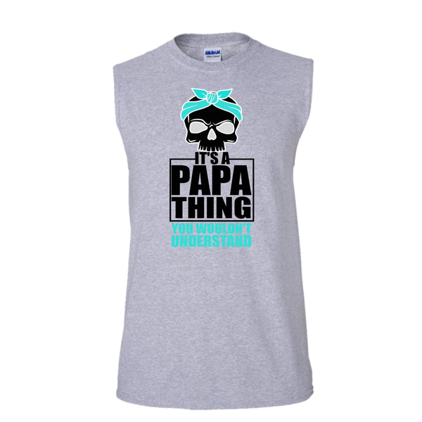 It's A Papa Thing T Shirt, Coolest Papa Ever T Shirt, Awesome t-shirts (Men's Cotton Sleeveless)