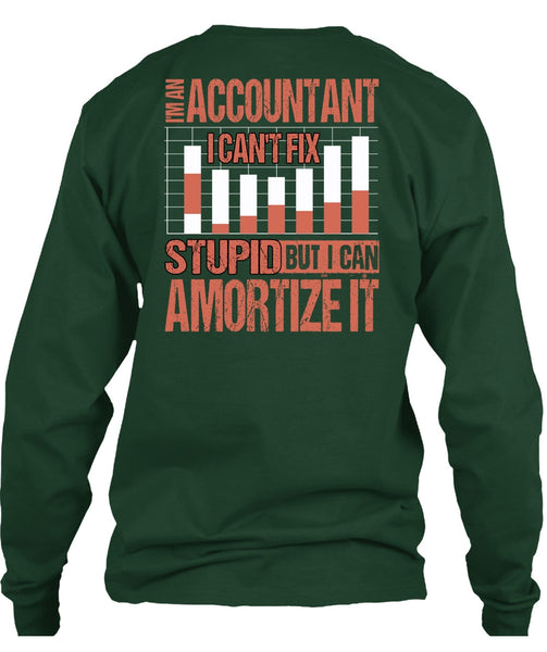 I'm An Accountant T Shirt, I Can't Fix Stupid T Shirt